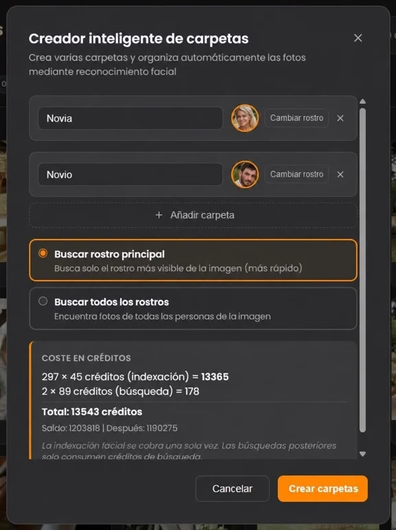 Creador inteligente de carpetas por reconocimiento facial
